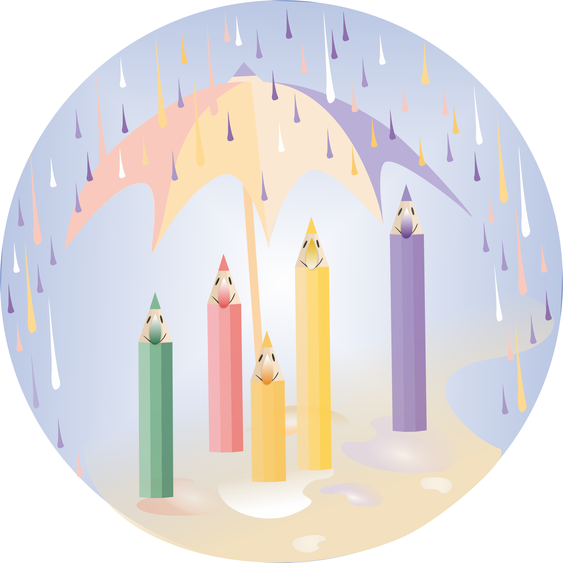 pastelka-deštník
